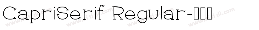 CapriSerif Regular字体转换